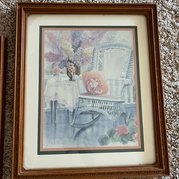 Framed Art Prints with Brown Frames Homco vintage frames - Picture 3 of 5